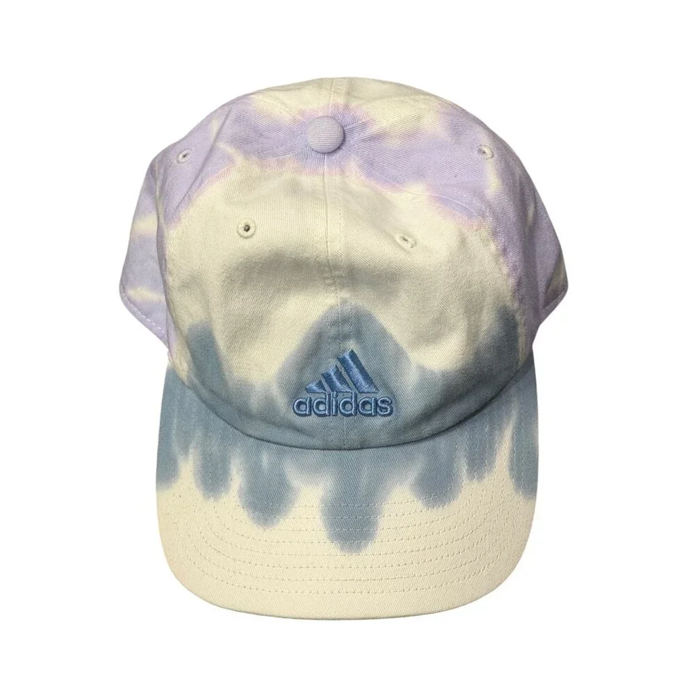 ADIDAS Hat Cap Strapback‎ White Blue Purple Adjustable Adult Embroidered Workout